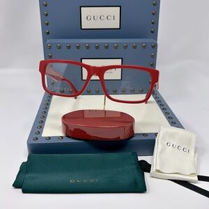 GUCCI EYEGLASS FRAME AUTHENTIC GG1141O in Red